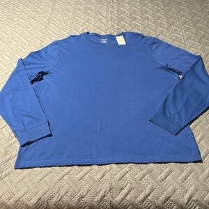 J.Crew Mens Royal Blue L/S Washed Tee, NWT’s, Size 2X